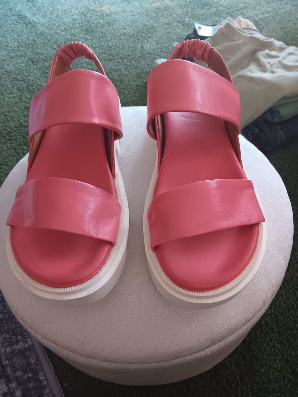 Miz Mooz Women’s Pink Platform Slingback Sandals Size 8.5.